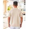 imageCOOFANDY Mens Knit Shirts Short Sleeve Button Down Polo Shirt Vintage Casual Summer Beach ShirtsLight Khaki