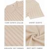 imageCOOFANDY Mens Knit Shirts Short Sleeve Button Down Polo Shirt Vintage Casual Summer Beach ShirtsLight Khaki