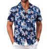 White Floral-navy