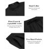 imageCOOFANDY Linen Sets For Men 2 Piece Button Down Shirt Long Sleeve And Casual Beach Drawstring Waist Pants Summer OutfitsBlack