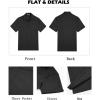 imageCOOFANDY Mens Button Down Shirts Short Sleeve Casual Shirts Summer Beach Linen Shirts with PocketBlack