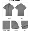 imageCOOFANDY Mens Button Down Shirts Short Sleeve Casual Shirts Summer Beach Linen Shirts with PocketDark Grey