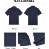 imageCOOFANDY Mens Button Down Shirts Short Sleeve Casual Shirts Summer Beach Linen Shirts with PocketNavy Blue