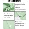 imageCOOFANDY Mens Casual Vintage Bowling Shirt Untucked Short Sleeve Button Down Summer Beach ShirtsGreen White