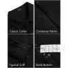 imageCOOFANDY Mens Corduroy Shirt Casual Long Sleeve Button Down Lightweight Jacket Fall Textured ShacketBlack