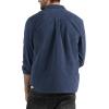 imageCOOFANDY Mens Corduroy Shirt Casual Long Sleeve Button Down Lightweight Jacket Fall Textured ShacketBlue  Navy Blue