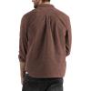 imageCOOFANDY Mens Corduroy Shirt Casual Long Sleeve Button Down Lightweight Jacket Fall Textured ShacketBrown  White