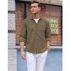imageCOOFANDY Mens Corduroy Shirt Casual Long Sleeve Button Down Lightweight Jacket Fall Textured ShacketBrown