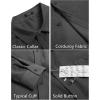 imageCOOFANDY Mens Corduroy Shirt Casual Long Sleeve Button Down Lightweight Jacket Fall Textured ShacketDark Grey