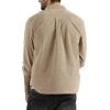 imageCOOFANDY Mens Corduroy Shirt Casual Long Sleeve Button Down Lightweight Jacket Fall Textured ShacketKhaki