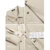 imageCOOFANDY Mens Corduroy Shirt Casual Long Sleeve Button Down Lightweight Jacket Fall Textured ShacketLight Khaki