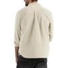 imageCOOFANDY Mens Corduroy Shirt Casual Long Sleeve Button Down Lightweight Jacket Fall Textured ShacketLight Khaki