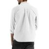 imageCOOFANDY Mens Corduroy Shirt Casual Long Sleeve Button Down Lightweight Jacket Fall Textured ShacketWhite