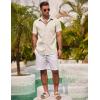imageCOOFANDY Mens Linen Shirts Short Sleeve Casual Shirts Summer Beach Button Down Shirts with PocketNude