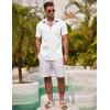 imageCOOFANDY Mens Linen Shirts Short Sleeve Casual Shirts Summer Beach Button Down Shirts with PocketWhite