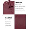 imageCOOFANDY Mens Linen Shirts Short Sleeve Casual Shirts Summer Beach Button Down Shirts with PocketWine Red