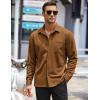 imageCOOFANDY Mens Long Sleeve Button Down Shirts Wrinkle Free Untucked Shirts Casual Dress Shirt for MenBrown