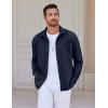 imageCOOFANDY Mens Long Sleeve Button Down Shirts Wrinkle Free Untucked Shirts Casual Dress Shirt for MenDark Blue