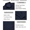 imageCOOFANDY Mens Long Sleeve Button Down Shirts Wrinkle Free Untucked Shirts Casual Dress Shirt for MenDark Blue