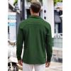 imageCOOFANDY Mens Long Sleeve Button Down Shirts Wrinkle Free Untucked Shirts Casual Dress Shirt for MenGreen