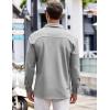 imageCOOFANDY Mens Long Sleeve Button Down Shirts Wrinkle Free Untucked Shirts Casual Dress Shirt for MenLight Grey
