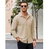 imageCOOFANDY Mens Long Sleeve Button Down Shirts Wrinkle Free Untucked Shirts Casual Dress Shirt for MenLight Khaki