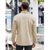 imageCOOFANDY Mens Long Sleeve Button Down Shirts Wrinkle Free Untucked Shirts Casual Dress Shirt for MenLight Khaki
