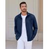 imageCOOFANDY Mens Long Sleeve Button Down Shirts Wrinkle Free Untucked Shirts Casual Dress Shirt for MenNavy Blue