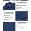 imageCOOFANDY Mens Long Sleeve Button Down Shirts Wrinkle Free Untucked Shirts Casual Dress Shirt for MenNavy Blue