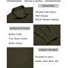 imageCOOFANDY Mens Long Sleeve Button Down Shirts Wrinkle Free Untucked Shirts Casual Dress Shirt for MenOlive Green