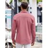 imageCOOFANDY Mens Long Sleeve Button Down Shirts Wrinkle Free Untucked Shirts Casual Dress Shirt for MenPink