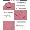 imageCOOFANDY Mens Long Sleeve Button Down Shirts Wrinkle Free Untucked Shirts Casual Dress Shirt for MenPink