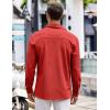 imageCOOFANDY Mens Long Sleeve Button Down Shirts Wrinkle Free Untucked Shirts Casual Dress Shirt for MenRed