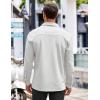 imageCOOFANDY Mens Long Sleeve Button Down Shirts Wrinkle Free Untucked Shirts Casual Dress Shirt for MenWhite