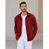 imageCOOFANDY Mens Long Sleeve Button Down Shirts Wrinkle Free Untucked Shirts Casual Dress Shirt for MenWine Red