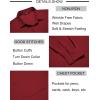 imageCOOFANDY Mens Long Sleeve Button Down Shirts Wrinkle Free Untucked Shirts Casual Dress Shirt for MenWine Red