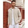 imageCOOFANDY Mens Long Sleeve Casual Button Down Shirt Wrinkle Free Untucked Dress ShirtsBeige