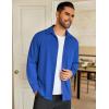 imageCOOFANDY Mens Long Sleeve Casual Button Down Shirt Wrinkle Free Untucked Dress ShirtsBlue