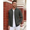 imageCOOFANDY Mens Long Sleeve Casual Button Down Shirt Wrinkle Free Untucked Dress ShirtsDark Grey