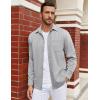 imageCOOFANDY Mens Long Sleeve Casual Button Down Shirt Wrinkle Free Untucked Dress ShirtsGrey