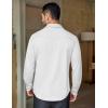 imageCOOFANDY Mens Long Sleeve Casual Button Down Shirt Wrinkle Free Untucked Dress ShirtsWhite