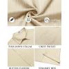 imageCOOFANDY Mens Short Sleeve Casual Button Down Shirts Textured Summer Beach Shirt with PocketBeige