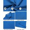 imageCOOFANDY Mens Short Sleeve Casual Button Down Shirts Textured Summer Beach Shirt with PocketBlue
