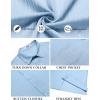 imageCOOFANDY Mens Short Sleeve Casual Button Down Shirts Textured Summer Beach Shirt with PocketClear Blue