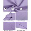 imageCOOFANDY Mens Short Sleeve Casual Button Down Shirts Textured Summer Beach Shirt with PocketLight Purple
