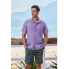 imageCOOFANDY Mens Short Sleeve Casual Button Down Shirts Textured Summer Beach Shirt with PocketLight Purple