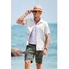 imageCOOFANDY Mens Short Sleeve Casual Button Down Shirts Textured Summer Beach Shirt with PocketWhite