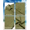 imageCOOFANDY Mens Button Down Short Sleeve Shirts Casual Textured Shirt with Pocket Summer Beach Wedding ShirtsArmy Green