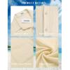 imageCOOFANDY Mens Button Down Short Sleeve Shirts Casual Textured Shirt with Pocket Summer Beach Wedding ShirtsBeige