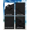 imageCOOFANDY Mens Button Down Short Sleeve Shirts Casual Textured Shirt with Pocket Summer Beach Wedding ShirtsBlack